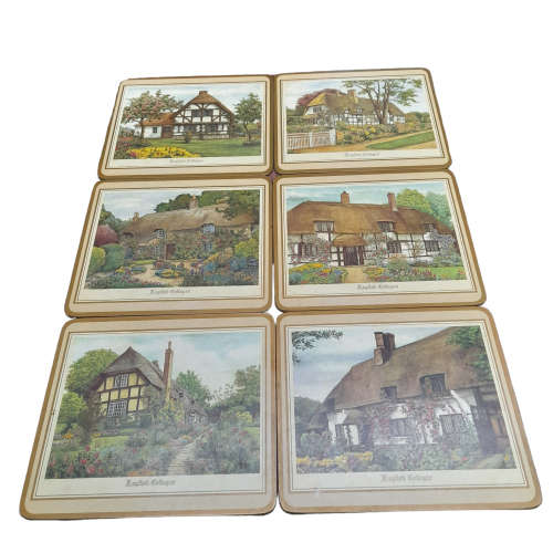 Vintage Pimpernel 6 + 2 Traditional Place Mats - English Cottages