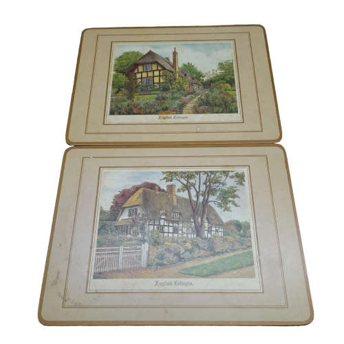 Vintage Pimpernel 6 + 2 Traditional Place Mats - English Cottages