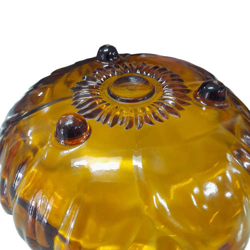Vintage Retro Flower Shaped Footed Indiana Glass Colony Sunflower Petals Salad Bowl