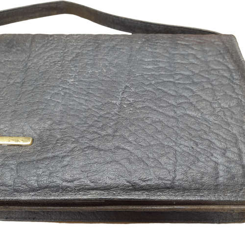 Handmade African Gameskin handbag - Corbeau
