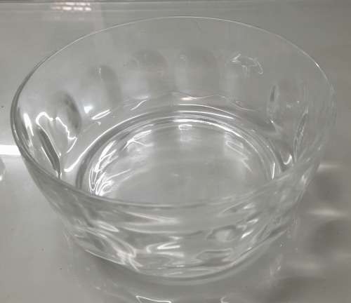 Arcoroc France Thumbprint Trifle Bowl And 12 Matching Sundae Dishes And Medium Thumbprint Bowl