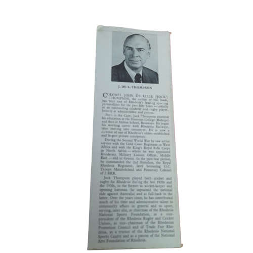 The Story Of Rhodesian Sport Volume One Book
