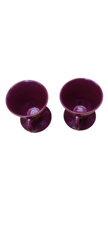 Vintage Footed Linda Frichtel 1999 Espresso Cups x 2
