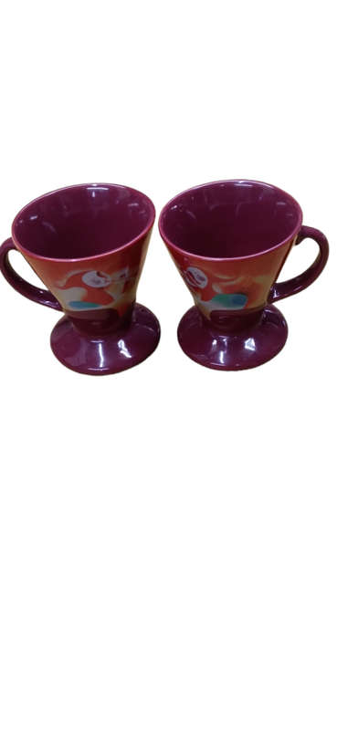 Vintage Footed Linda Frichtel 1999 Espresso Cups x 2