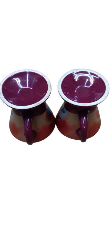 Vintage Footed Linda Frichtel 1999 Espresso Cups x 2
