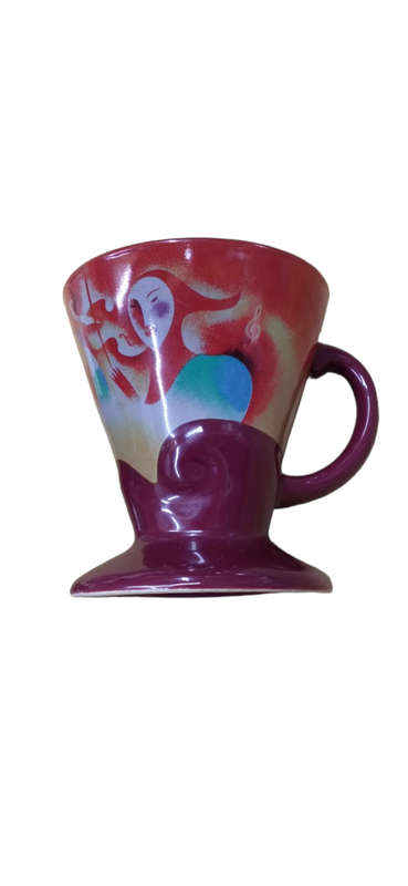 Vintage Footed Linda Frichtel 1999 Espresso Cups x 2