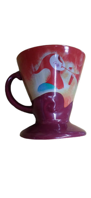 Vintage Footed Linda Frichtel 1999 Espresso Cups x 2