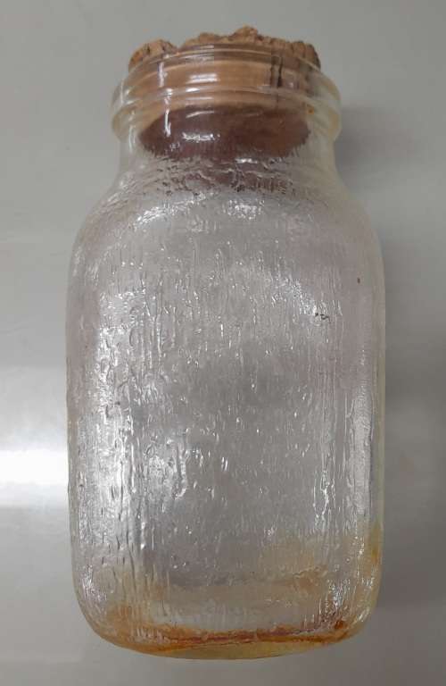 Vintage CL Clear Glass Storage Container