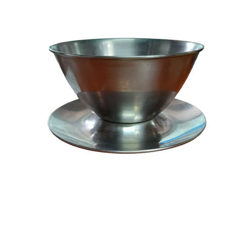 Vintage Stainless Steel Rostfrei Gravy Deep Bowl With Dish