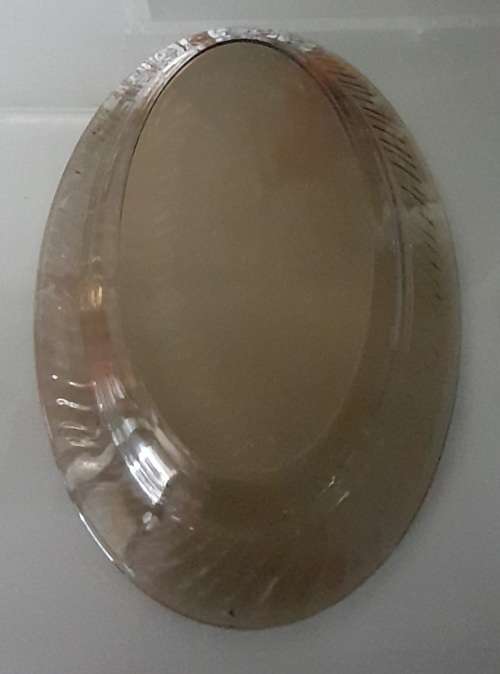 Arcoroc France Dish Vintage Arcoroc Smoked Glass Oval Plate Dish
