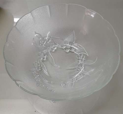 Frosted Flowers Pattern Dessert Bowl