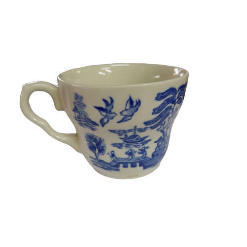 Vintage Blue Willow EIT LTD England Ironstone Tea Cup & Saucer And Side Plate Set Of 3