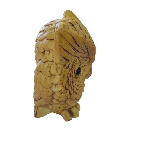 Vintage Owl With Yellow Eyes