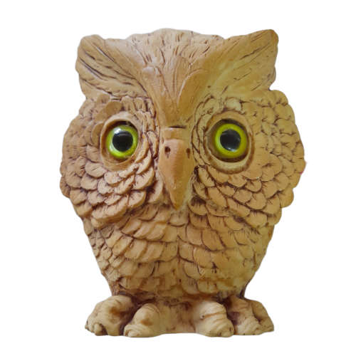 Vintage Owl With Yellow Eyes