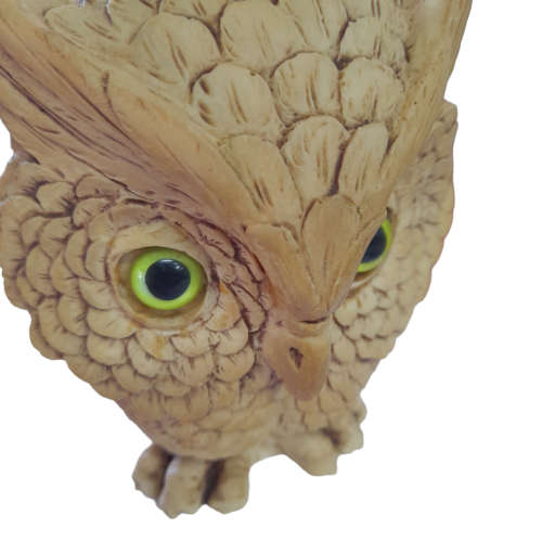 Vintage Owl With Yellow Eyes