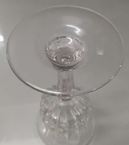 French Luminarc, Vintage Wine Glass Set x 3 Crystal Clear Cut Glass