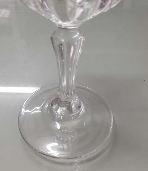 French Luminarc, Vintage Wine Glass Set x 3 Crystal Clear Cut Glass