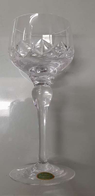 Stuart Crystal `Tintern` Pattern 7` Hock Glasses x 2