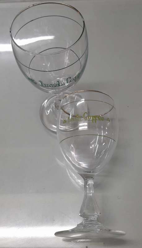 Set Of 2 Vintage Irish Coffee Glasses With Golden Rim From France