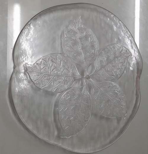 Flat Glass Art Leaf Plate