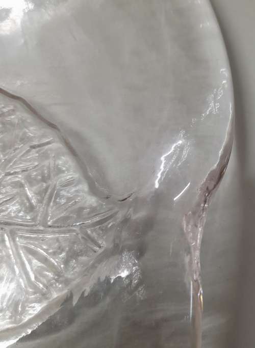 Flat Glass Art Leaf Plate
