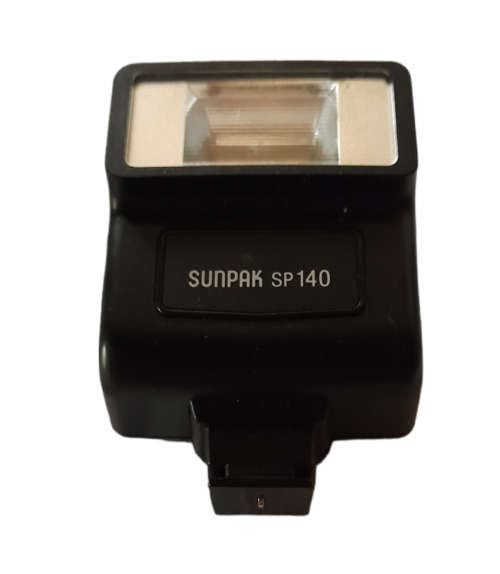 Vintage Camera Flash Sunpak SP140 With `L` Flash Bracket With Hand Strap