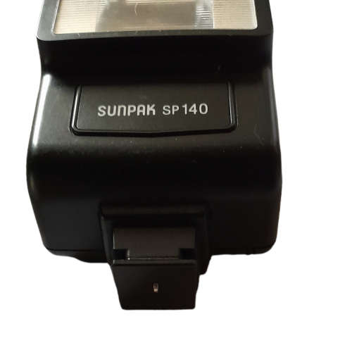Vintage Camera Flash Sunpak SP140 With `L` Flash Bracket With Hand Strap