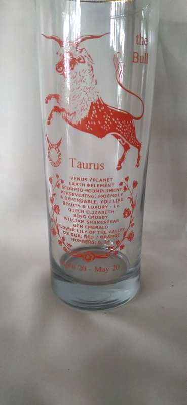 Star Sign Glass - Taurus (April 20 - May 20)