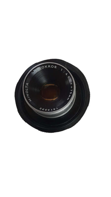 Minolta E.Rokkor 1:4.5 f75mm M39 Screw Enlarging Lens With Bubble Case