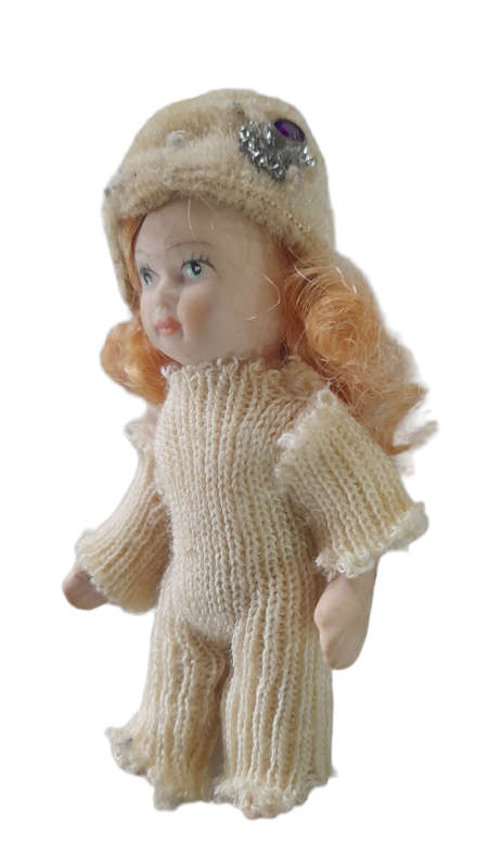 Set Of 2 Porcelain Mini Dolls With Movable Arms & Legs Unbranded Dolls