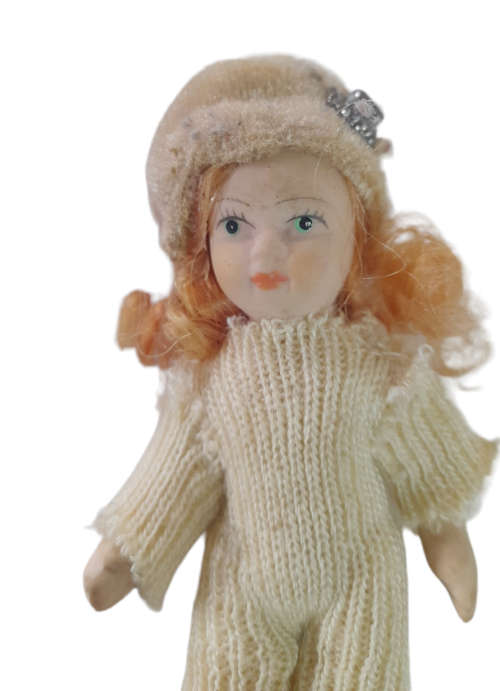 Set Of 2 Porcelain Mini Dolls With Movable Arms & Legs Unbranded Dolls