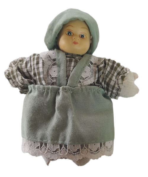 Vintage Porcelain Head With Cloth Sand Filled Bodies Dolls