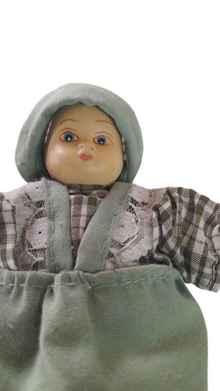 Vintage Porcelain Head With Cloth Sand Filled Bodies Dolls