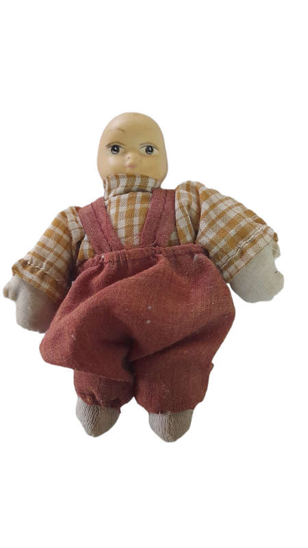 Vintage Porcelain Head With Cloth Sand Filled Bodies Dolls