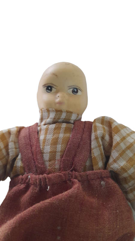Vintage Porcelain Head With Cloth Sand Filled Bodies Dolls