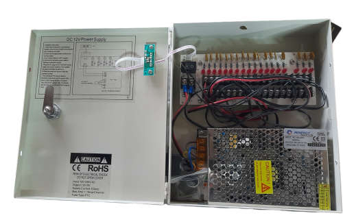 PWS 12V DC 18ch 10A Power Supply Box for CCTV Security Cameras, Fused 10 Amp