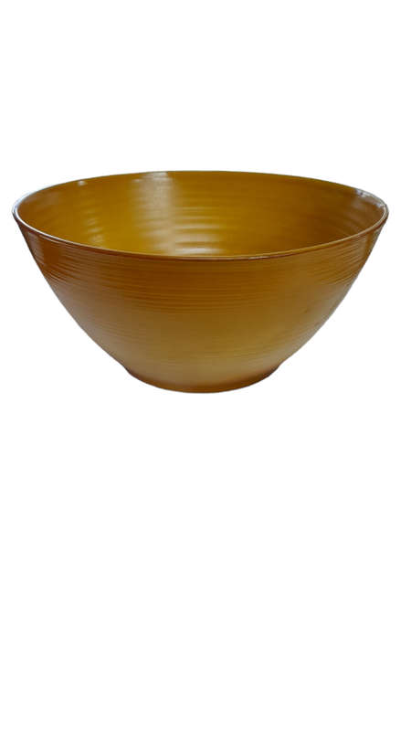 Vintage Arcopal France Volcan Salad Bowl And Serving Bowl. 1970s Caramel Swirl Colour Glass Bowl