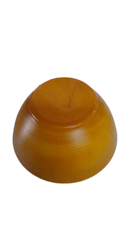 Vintage Arcopal France Volcan Salad Bowl And Serving Bowl. 1970s Caramel Swirl Colour Glass Bowl