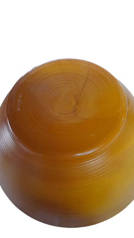 Vintage Arcopal France Volcan Salad Bowl And Serving Bowl. 1970s Caramel Swirl Colour Glass Bowl