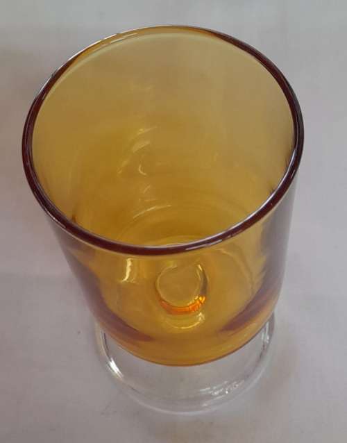 Vintage French Amber Glasses Luminarc D`arques Durand Cavalier Sherry Wine Glasses Made In France
