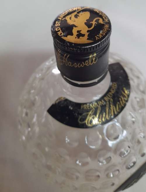 Original St Andrews Scotch Whiskey Bottle - Golf Ball Shaped