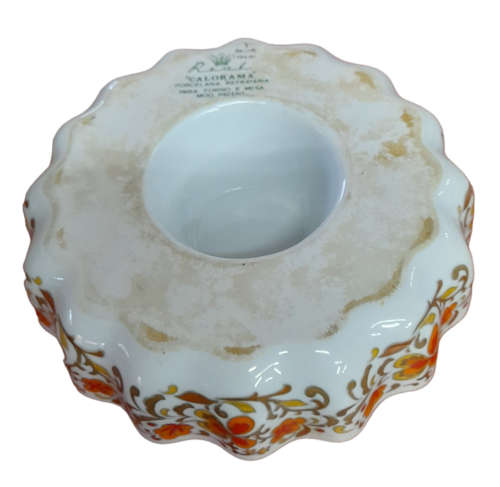 Calorama - Vintage Rare Porcelain Brazilian Real Calorama Baking Dish - Orange Floral