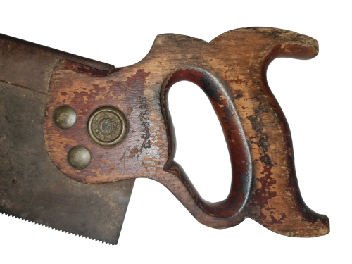 HENRY DISSTON & SONS - CAST STEEL PHILADA USA - HAND SAW, 12 Plate, 13 PPI, Rip-cut, BACK SAW