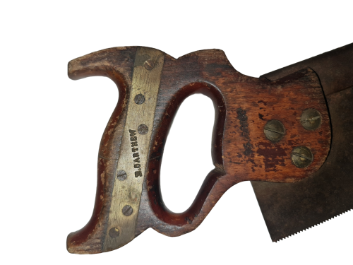 HENRY DISSTON & SONS - CAST STEEL PHILADA USA - HAND SAW, 12 Plate, 13 PPI, Rip-cut, BACK SAW