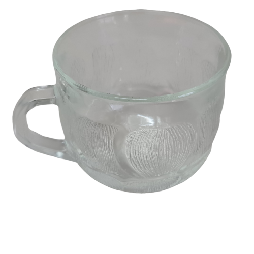 ARCOROC France Vintage Glass Fleur Pattern Set Of 12 Cups