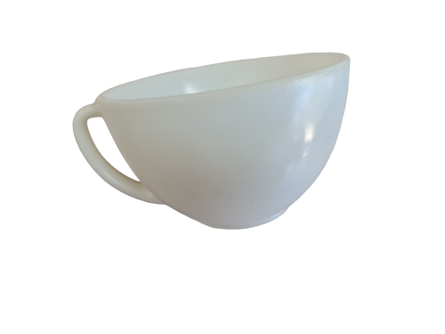Vintage Milk glass type tea cups and saucers