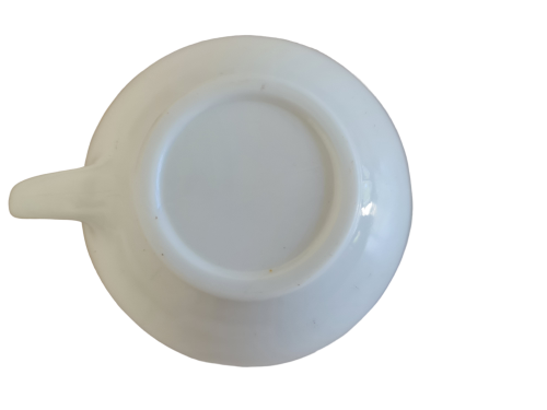 Vintage Milk glass type tea cups and saucers