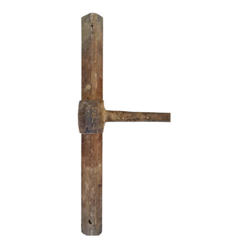 Auger tool barn beam hand drill 75cm long wood T handle vintage