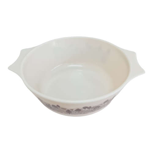 Pyrex England Rustic Brown Trees Round Casserole Dish Vintage Retro