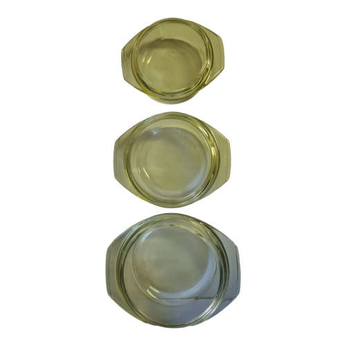 Three Simax Clear Glass Casserole Dish, Glass Round Casserole Dish with Lid and Handles
